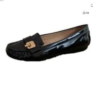 Cole Haan Black Patent Leather Loafers collaboration with Nike in size 10